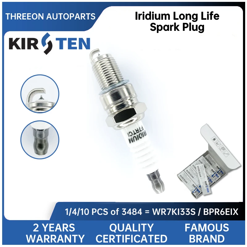 

KIRSTEN Iridium Spark Plug for Toyota Crown Volkswagen Passat Jetta Chevrolet SAIL Spark Ford Mondeo N01781166 BPR6EIX KSP3484