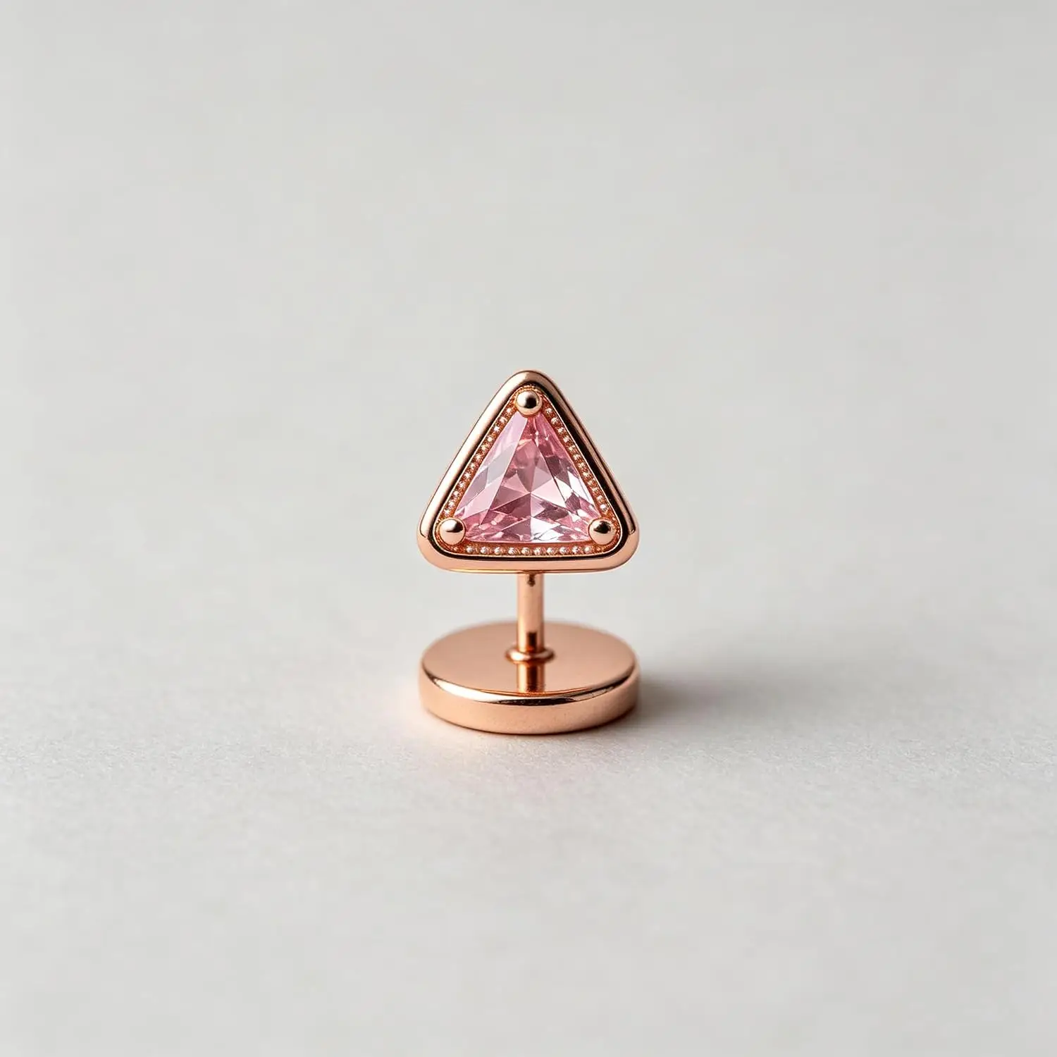 Trillion Cut Triangle Pink Loose Gemstone, Brilliant Faceted Sparkling Polished Pink Loose Stone for Ring Pendant Earrings Jewelry Making DIY Craft Gemstone Gift view 4