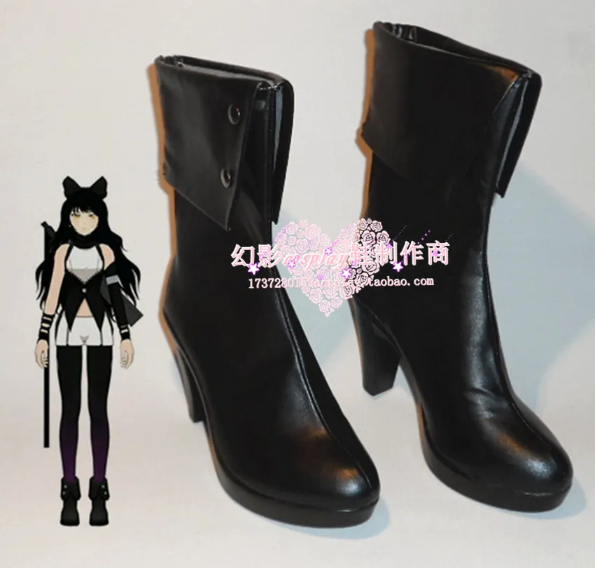 Animación web, personaje Blake Belladonna, zapatos de Cosplay, botas de tacón alto, accesorios para fiesta de Halloween, accesorios hechos a medida