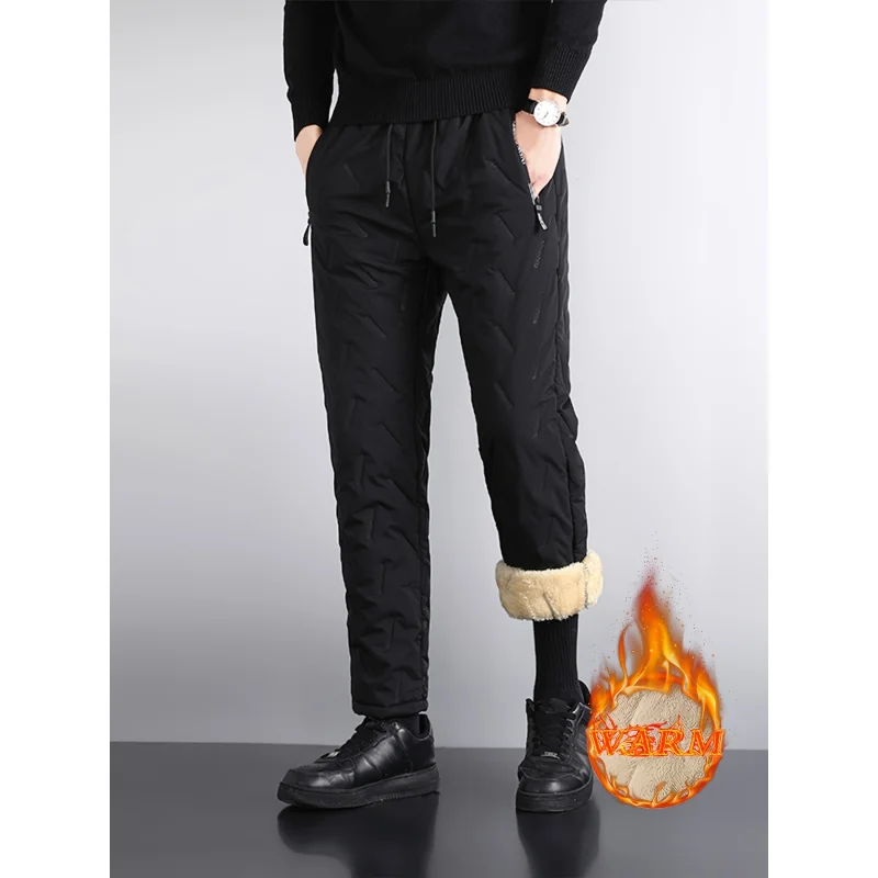 

Мужские повседневные теплые брюки из полиэстера с карманами, однотонные зимние брюки обычного стиля, женские спортивные брюки, широкие мужские Y2k, новинка