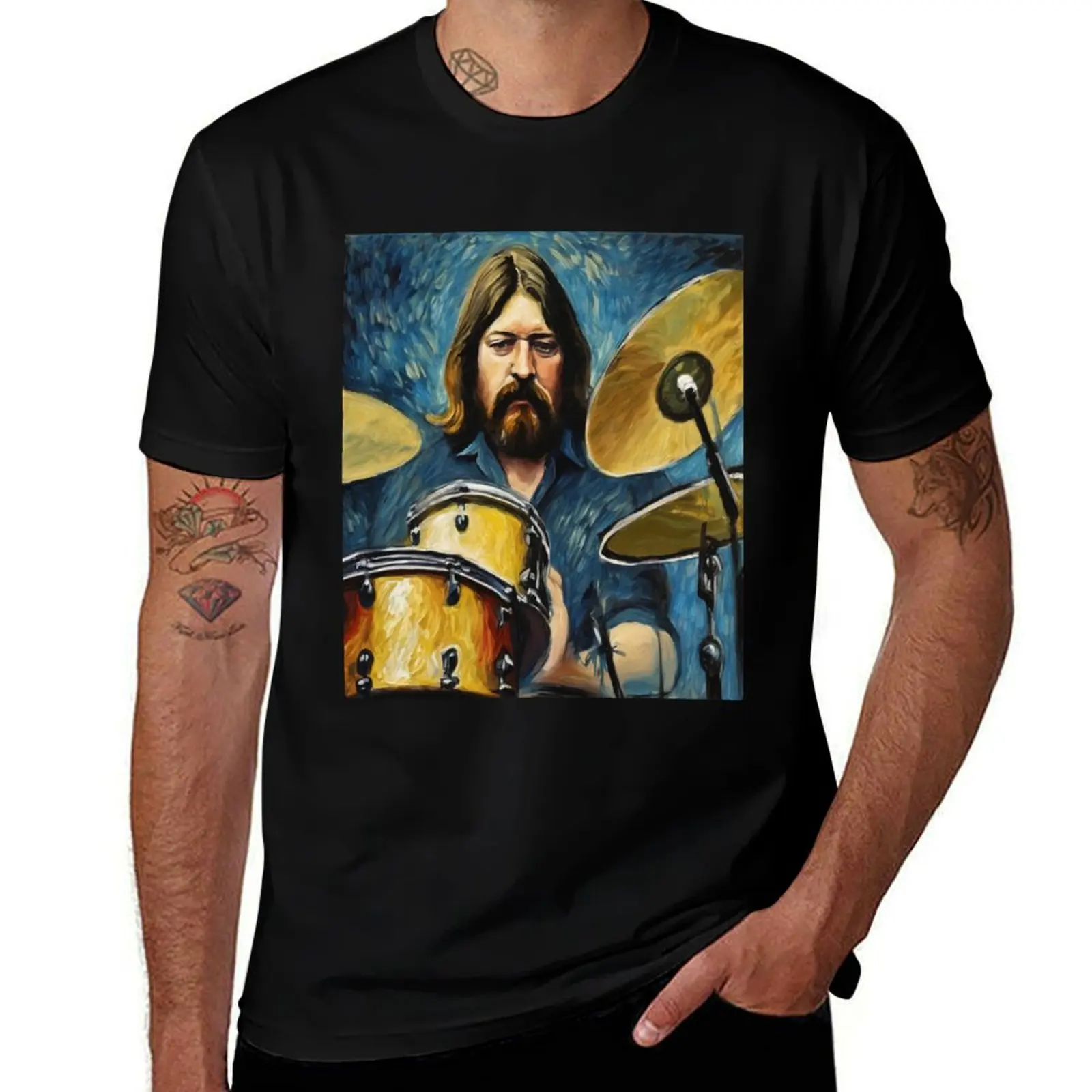 Bonzo's Thunderous Beats: John Bonham on Drums T-Shirt cotton graphic tees customs workout shirts for men