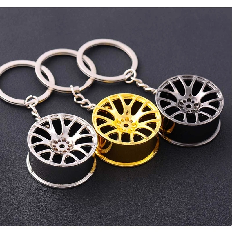 Universal Auto Keychain Fashion for Creative Wheel Hub for Rim Model Keyring for Drop Shipping