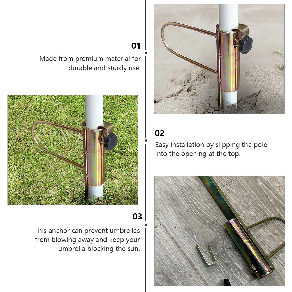 Kotwica do parasola plażowego Osłona przeciwsłoneczna Uchwyty do mocowania namiotu Namioty zewnętrzne Podstawy chwytaka do piasku Stojak Stalowe