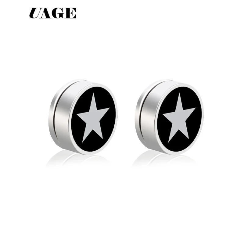 UAGE 1 pair Weight Loss Stud Earrings For Women 2018 Magnetic Health Black Stone Slimming Jewelry Magnets Paste Slim  Earring
