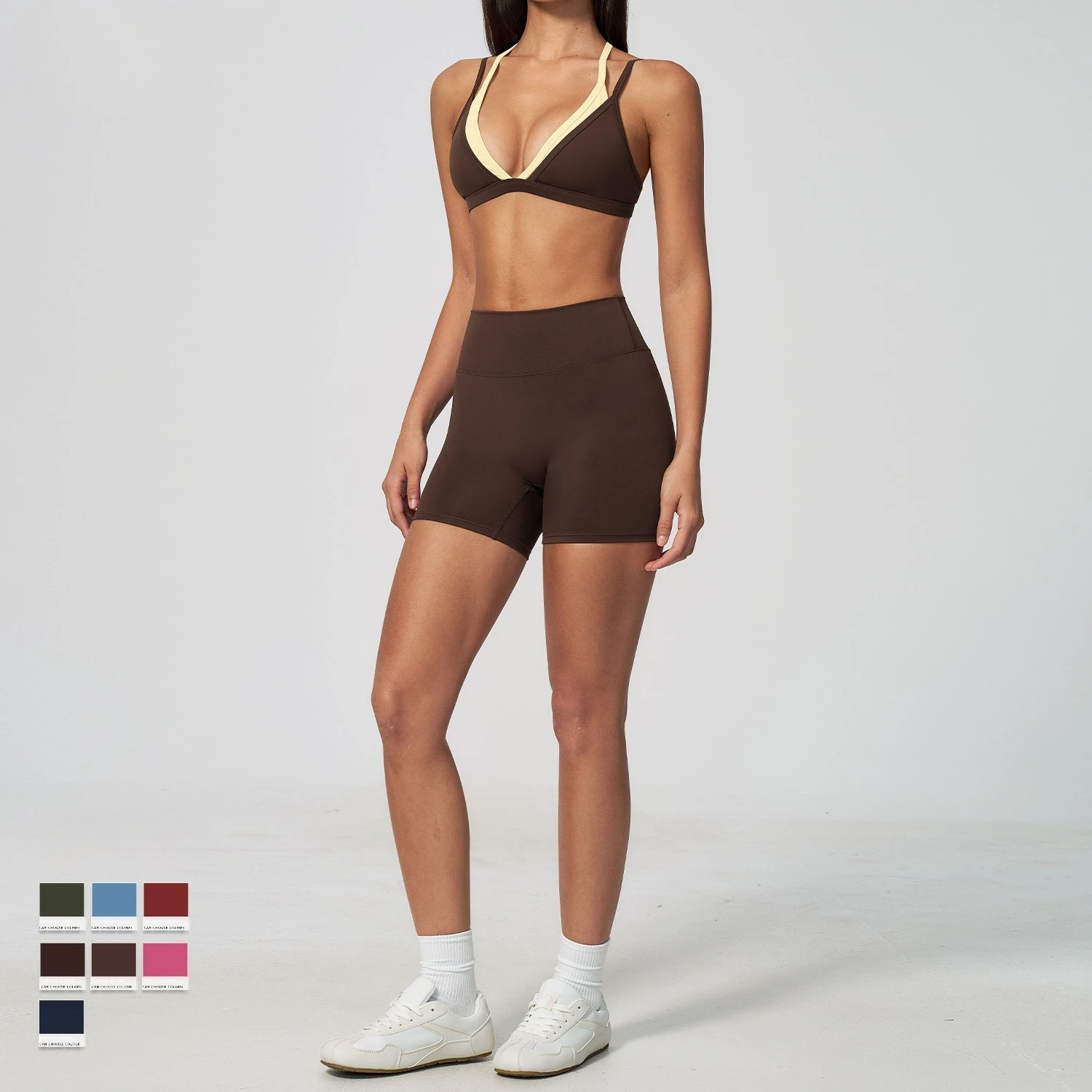 Sports Yoga Sets Women Gym Clothes Sport Bra and Short Fitness Suit 2 Piece Workout Fitness Pilates Sportswear Speed Activewear