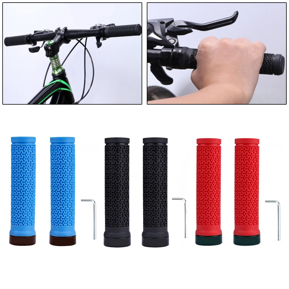 

1 Pair Super Soft Single-sided Locking Non-slip Bicycle Handle Bar Grips Bicycle Parts