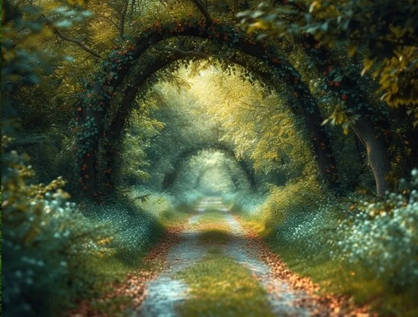 Зеленый летний лес, весенняя трава, деревья, дорожный парк, фоны с компьютерным принтом, свадебные фоны для фотостудии