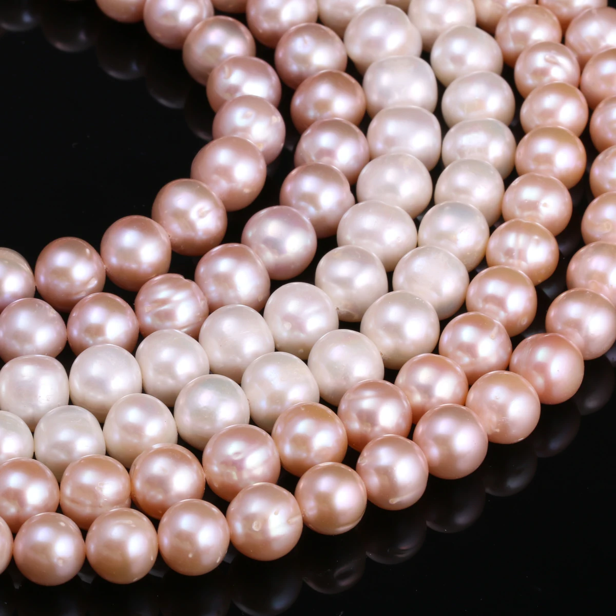 

6-7mm High Quality Near-round Pearls AAA Natural Freshwater Pearl Beads for Jewelry Making DIY Necklace Bracelet Accessory 36cm