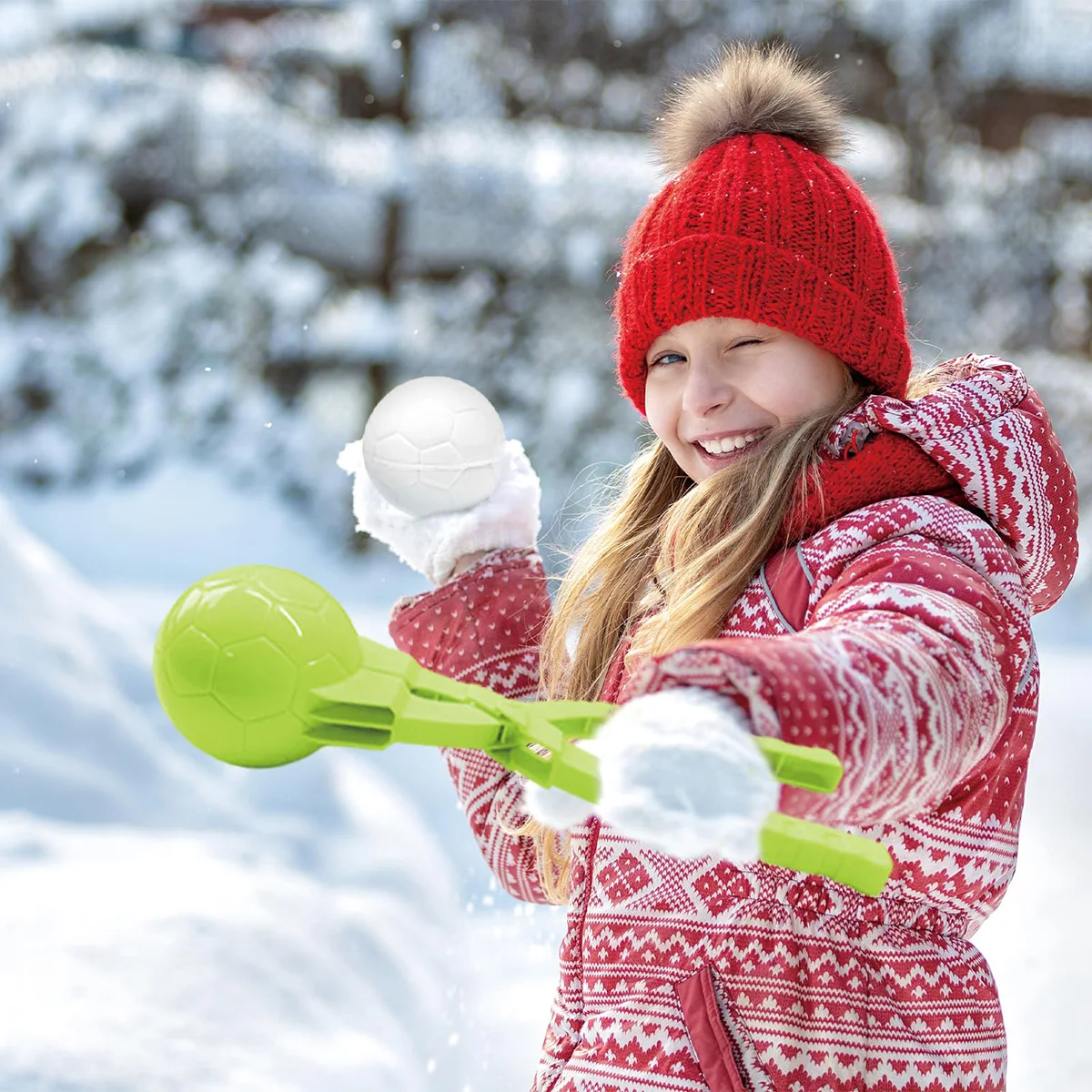 

1Pc Snow Ball Mold DIY Snowball Maker Rice Ball Mold With Handle Winter Snow Toys Cute Animal Ball Shaper For Kids And Adults