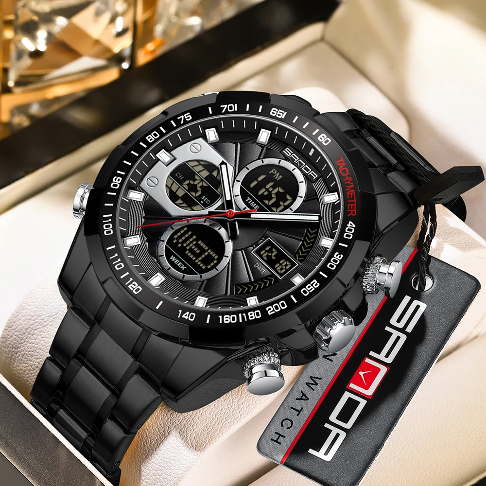Fashion Business Design Sports Watches For Men Waterproof Luxury Stainless Steel  Mens  Watch Man Quartz Wristwatch Reloj Hombre