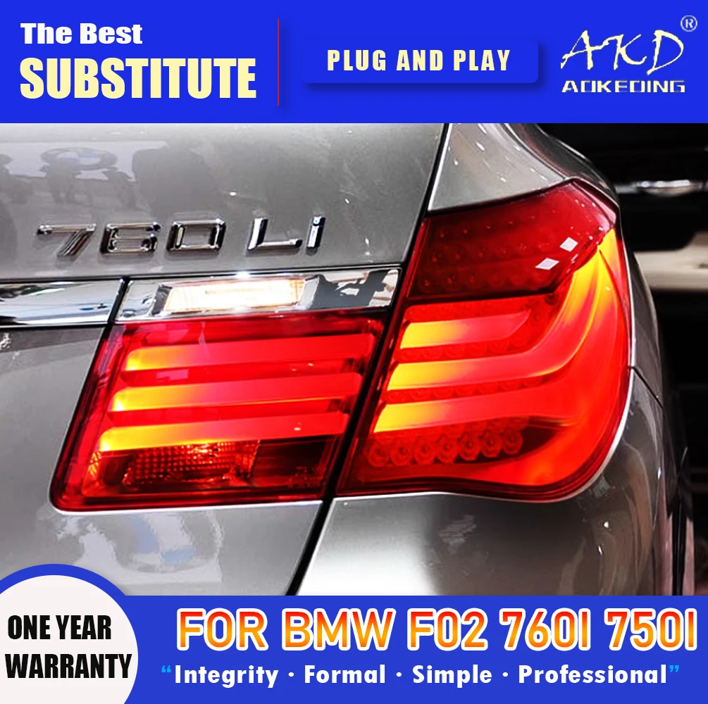 AKD الذيل مصباح لسيارات BMW F02 مصباح ليد خلفي 2008-2014 730I 740I 760I الضباب الفرامل بدوره إشارة اكسسوارات السيارات #2
