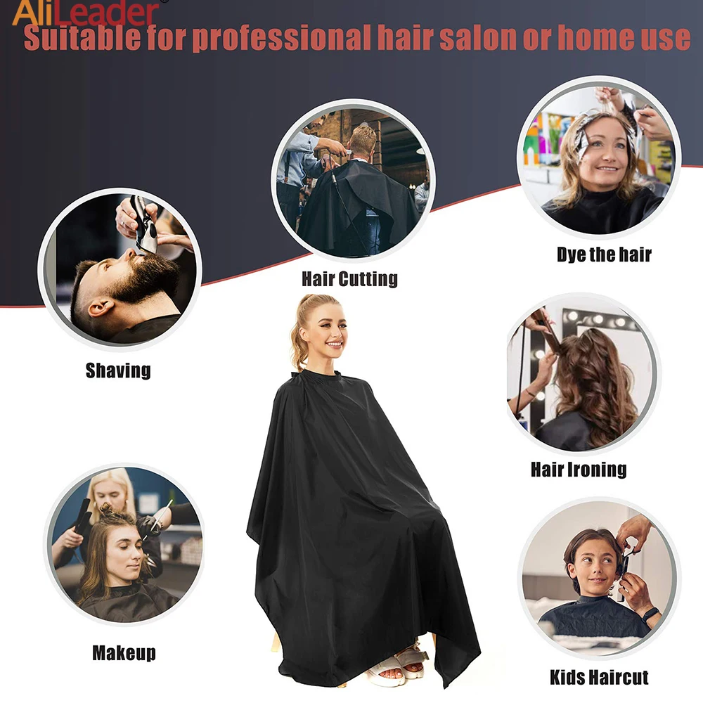 Waterproof Creative Hair Cutting Cape for Hairdresser Black White Hair Salon Styling Cloth Professional Barber Cape