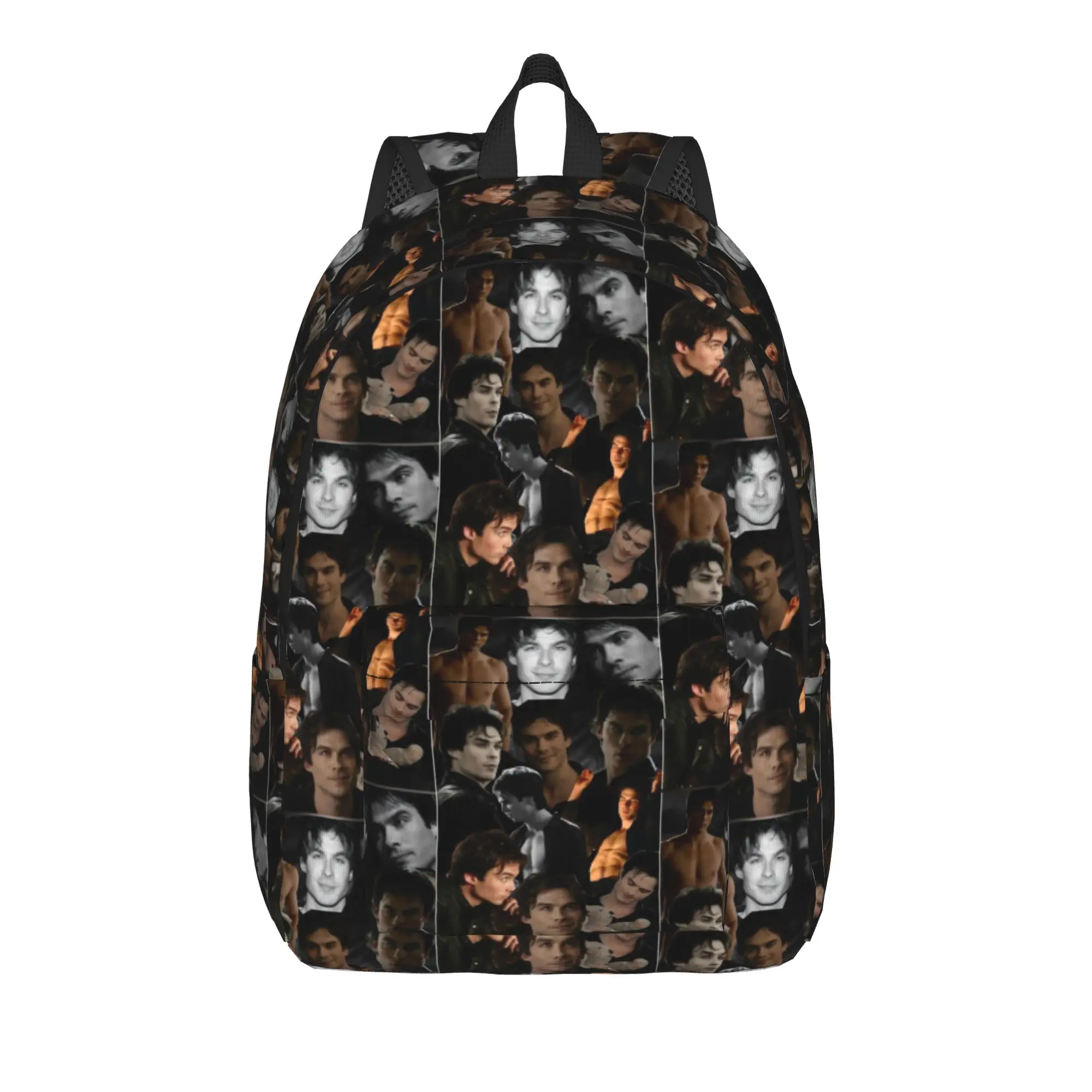 The Vampire Diaries Resuable Movie Backpack Damon Salvatore Daily Backpacks Teen Design Soft High School Bags Casual Rucksack