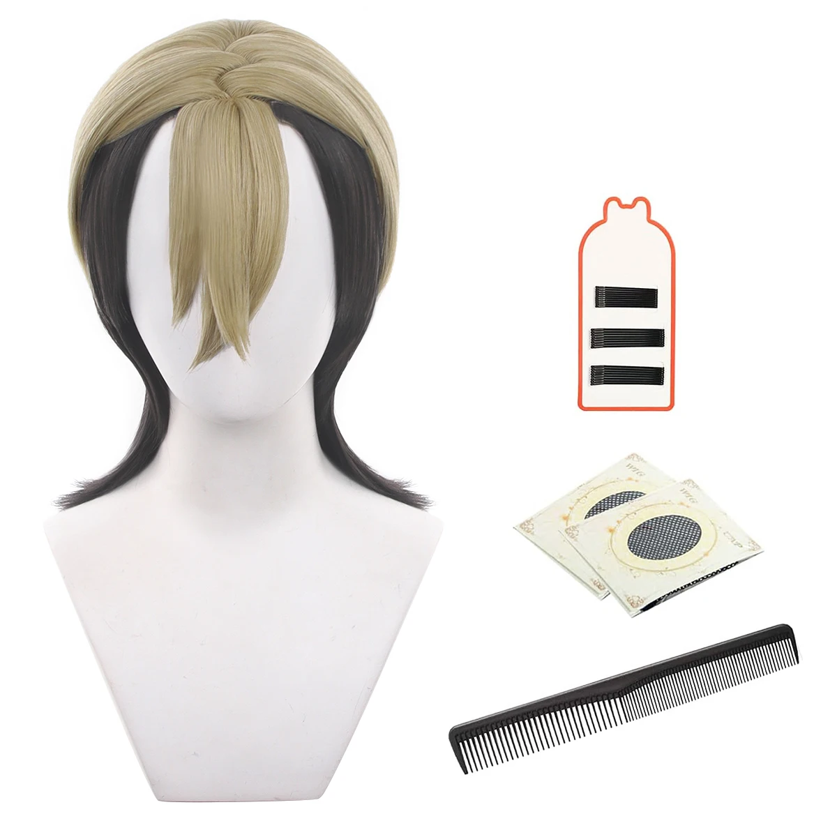 HOLOUN Gachiakuta Anime Zanka Cosplay Wig Rose Net Synthetic Fiber Adjustable Heat Resistant Cap Halloween Christmas Convention
