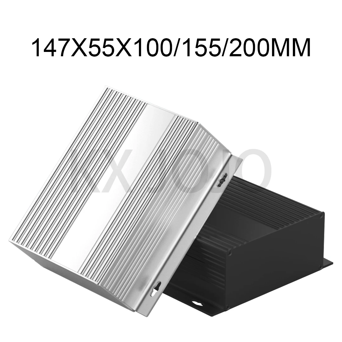 

Aluminum Enclosure 147*55*100/155/200mm Split Electrical Box with Ear Silver/Black Separate Type Circuit Board DIY