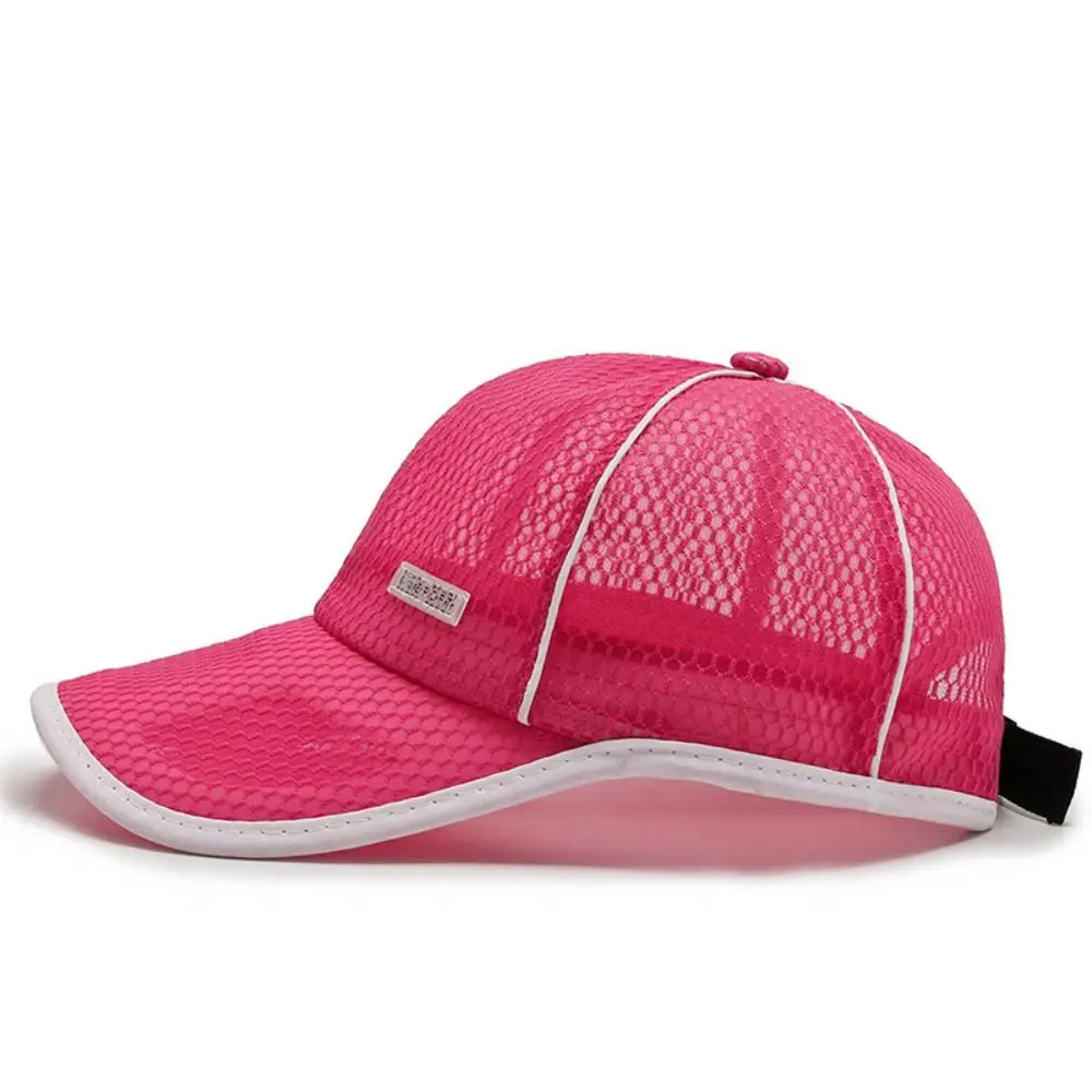 패션 빠른 건조 메쉬 야구 모자 통기성 조절 가능한 그물 야구 모자 여름용 햇빛 차단 모자 소년 소녀 어린이용