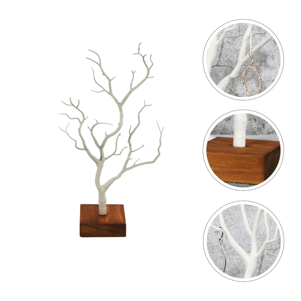 

Branch Jewelry Rack Tree Holder Tower Organizer Dressing Table Elegant Display Stand Tree-shaped Dresser Adornment