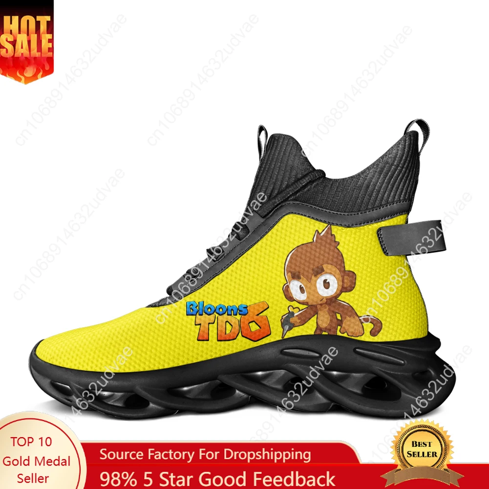 

Bloons TD6 High Top Flats Sneakers Mens Womens Sports Running Shoes High Quality Sneaker Lace Up Mesh Footwear Custom Shoe