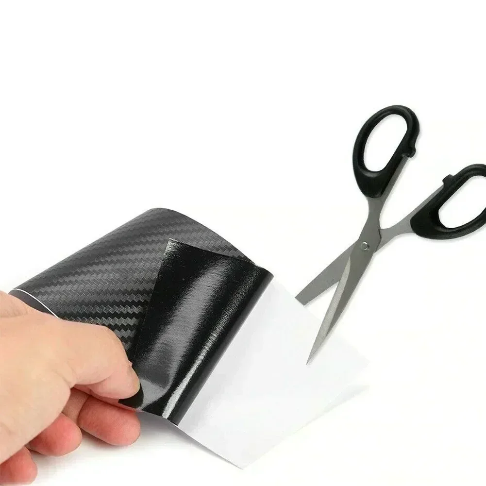 3/5/7/10cm Carbon Fiber Car Sticker DIY Paste Protector Strip Auto Door Sill Side Mirror Anti Scratch Tape Waterproof Protect Fi