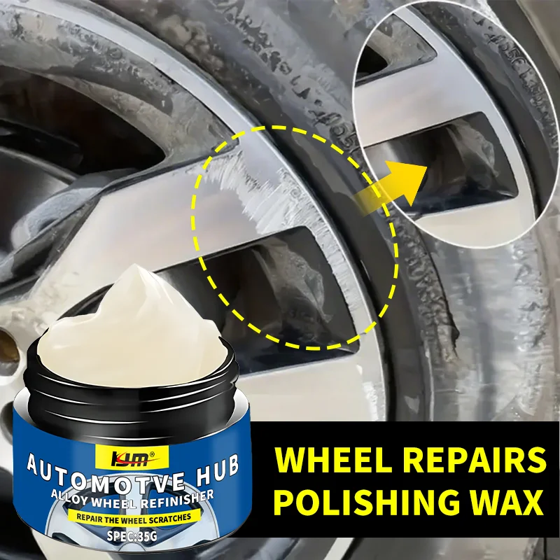 Hjm 35g Wheel Hub Repair Paste, Alloy Wheel Scratch Remover, Oxidation & Rust Cleaner, Car Rim Refurbishment Polishing Cream
