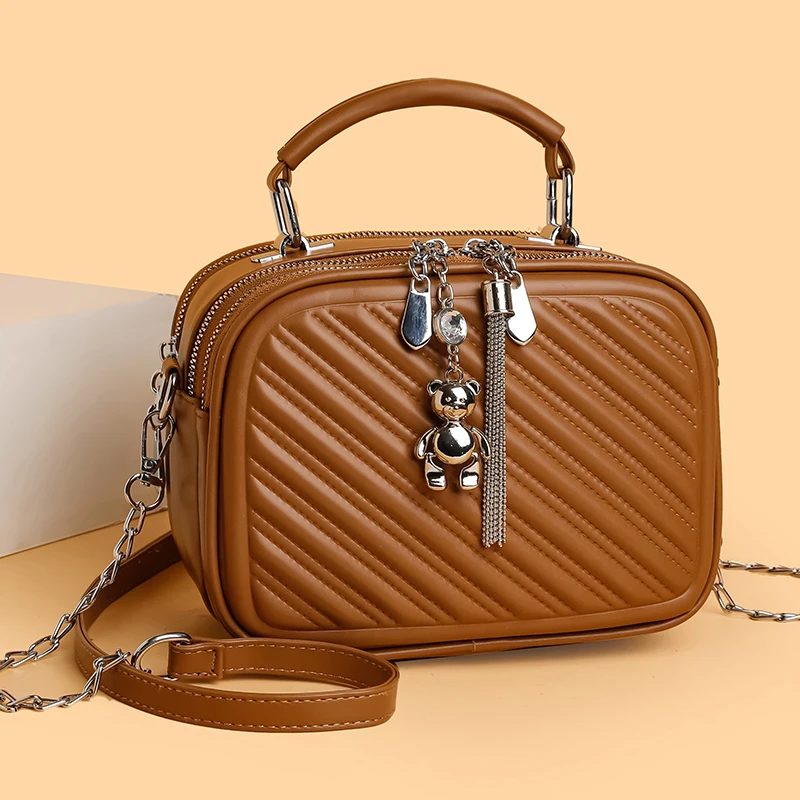 

Trendy Women PU Leather Shoulder Bag Multi-Way Crossbody Handbag Purse for Ladies with Adjustable Strap Large Capacity Tote Bag