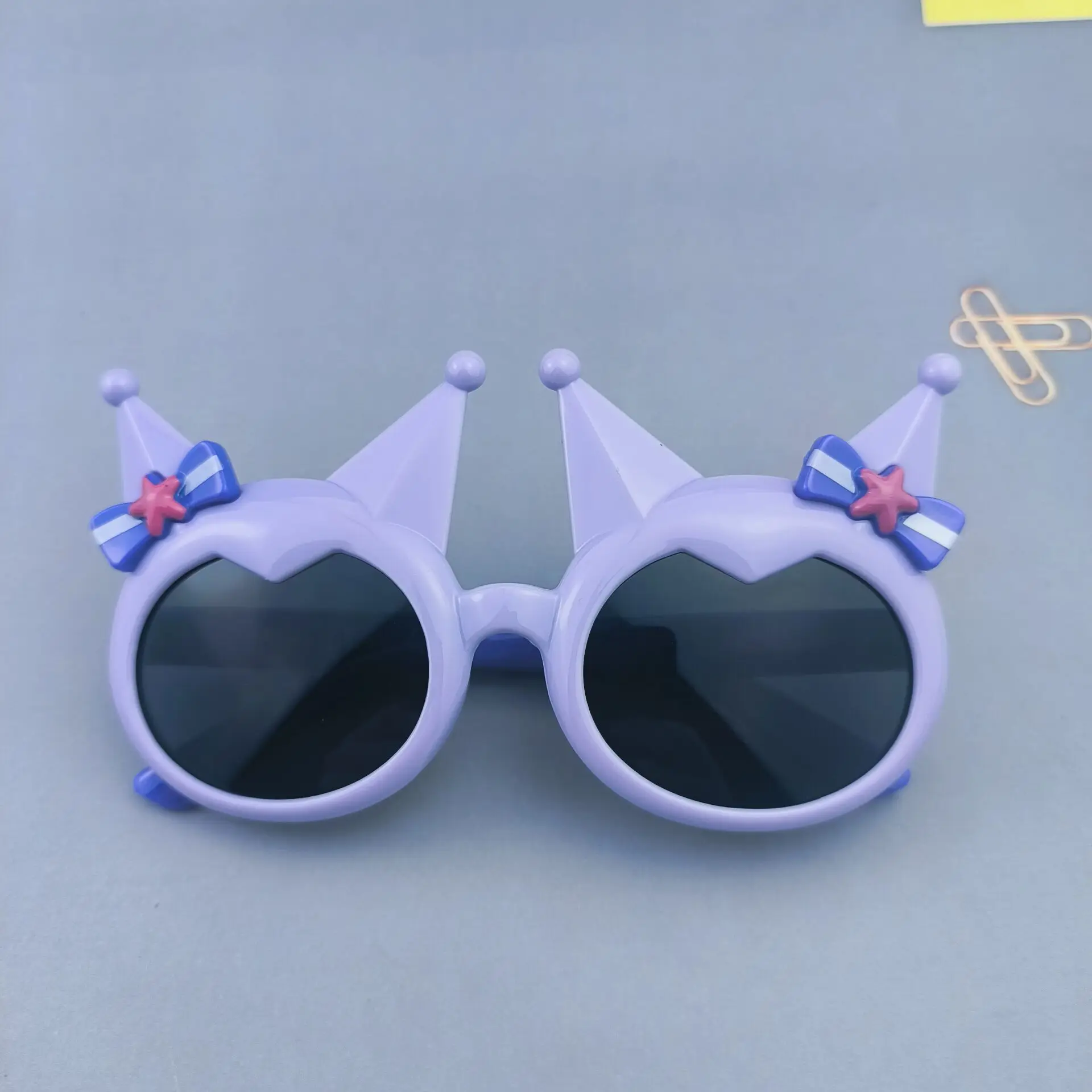 Kawaii Sanrio Kuromi Children Sunglasses Girls Sunnies Cartoon Anime Kuromi Sun Protection Glasses Decorative Holiday Toys