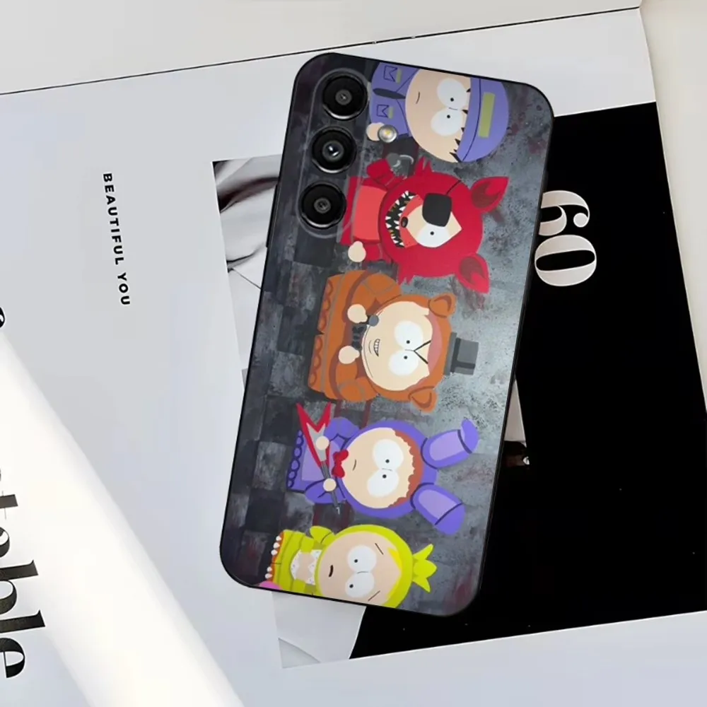 S-South Park-S Funny  Phone Case For Samsung S25,S24,S23,S22,S21,S20,S10,Ultra,Plus,Lite,FE,Soft Silicone Black Cover