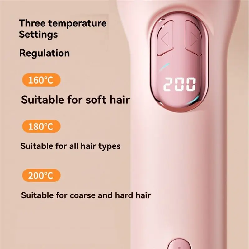 【DURABLE 】USB Rechargeable Curling Iron Automatic Rotating Curling Iron Portable Hair Curler