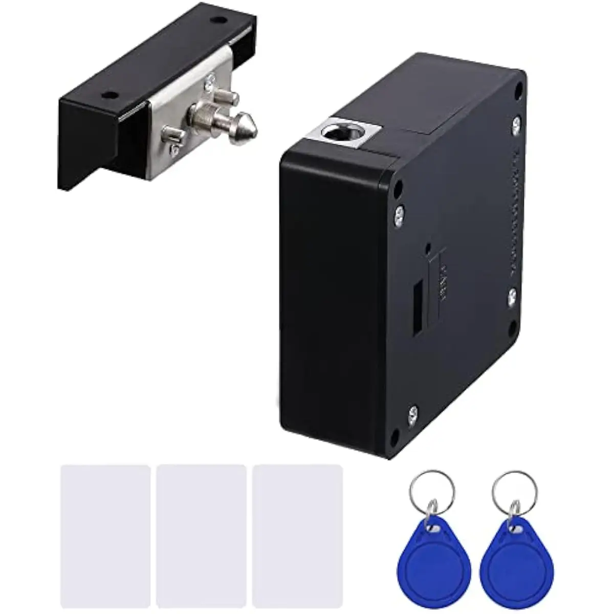 RFID Lock Electronic Cabinet Lock with USB Cable - Hidden DIY Lock for Wooden Cabinet Drawer Locker Cupboard Gun Box with 5 Key