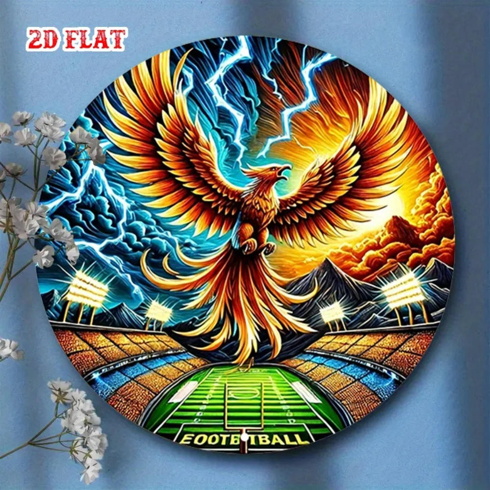 لوحة فنية جدارية لملعب Majestic Wings Phoenix Rising Vitality Sports، تصميم ديناميكي لملعب كرة القدم مناسب للمنزل