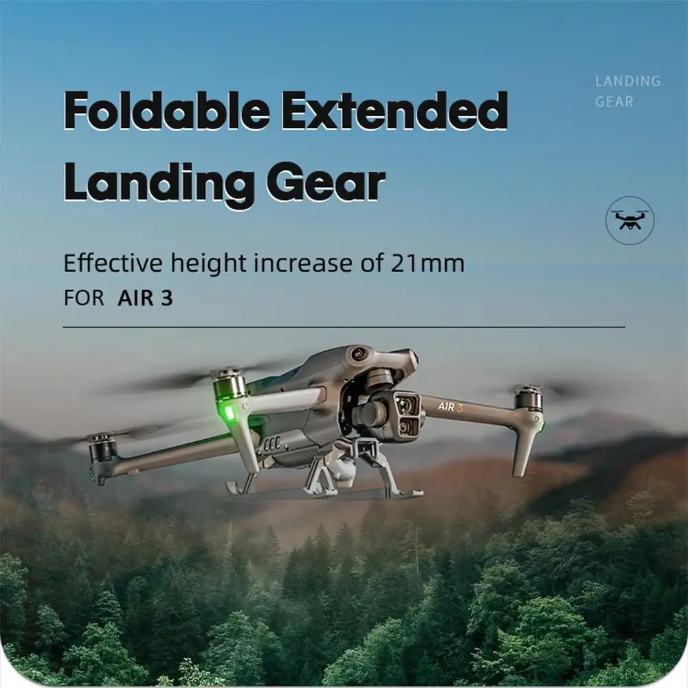 For DJI AIR 3  Landing Gear Foldable Extension Support Legs Extender Protective Support Protector Feet Stand Support Accessories