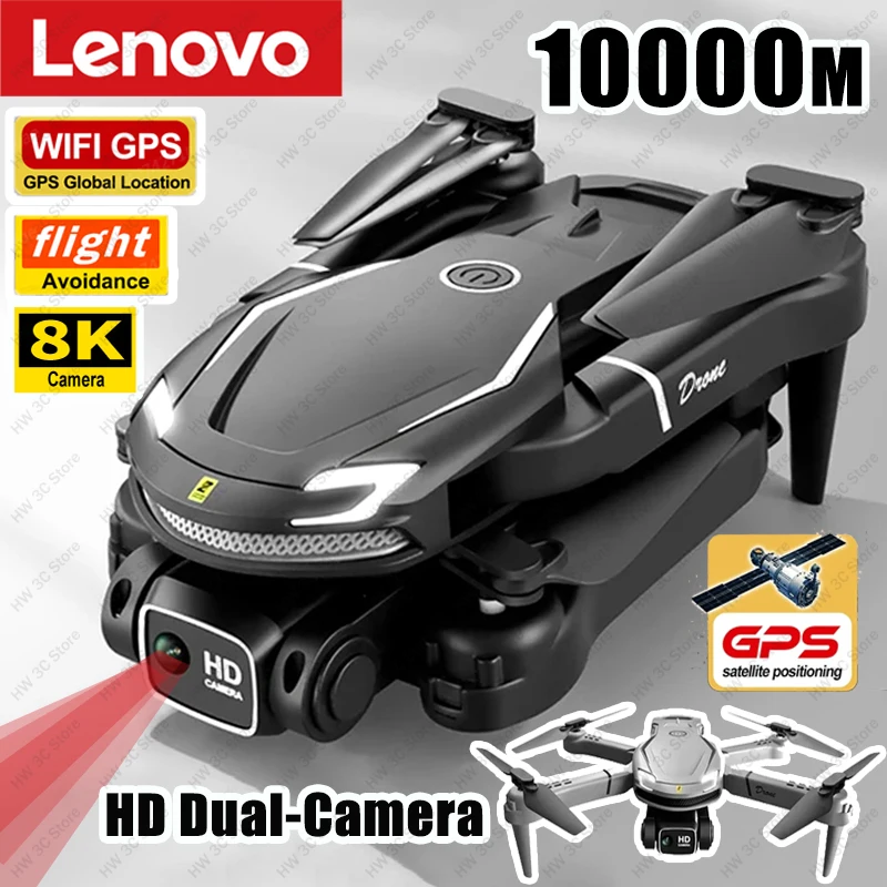 Lenovo V88 Drone 8K Dual-Camera Professional HD Aerial Photography FPV GPS Omnidirectional Obstacle Avoidance Quadcopter UAV Toy