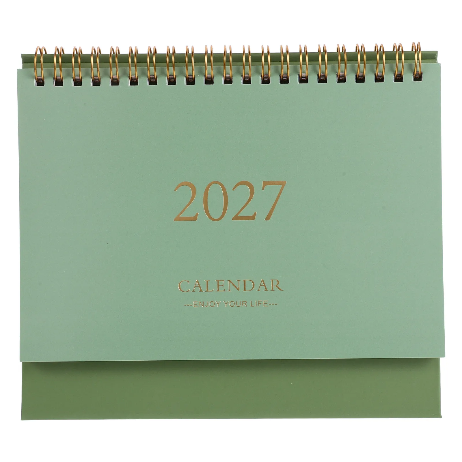 

Mini Spiral-Bound Desk Calendar 2027 Modern Standing Flip Monthly Planner for Office School Small Desktop Organizer Space-Saving