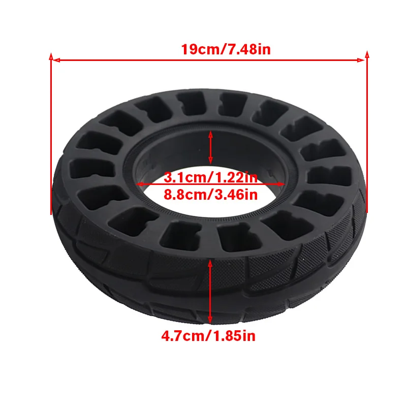 8-inch small electric scooter tire front wheel honeycomb solid tire 200x50 wear-resistant tire accessories