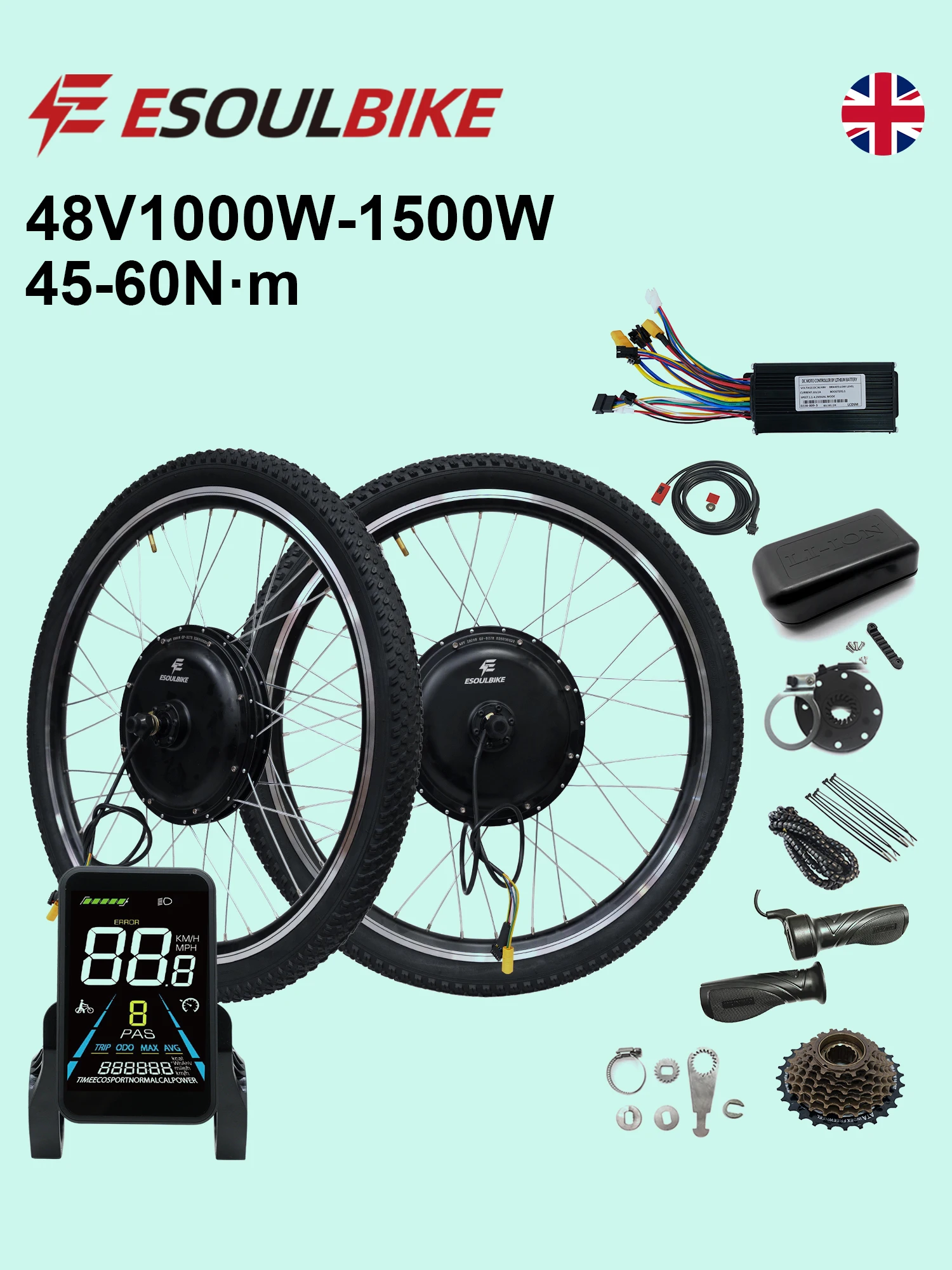 AliExpress ESOULBIKE 48V 1500W 1000W Ebike conversion kit  Electric Bicycle Conversion Kit Rear Engine 26 27.5 28 29 700C with Tire