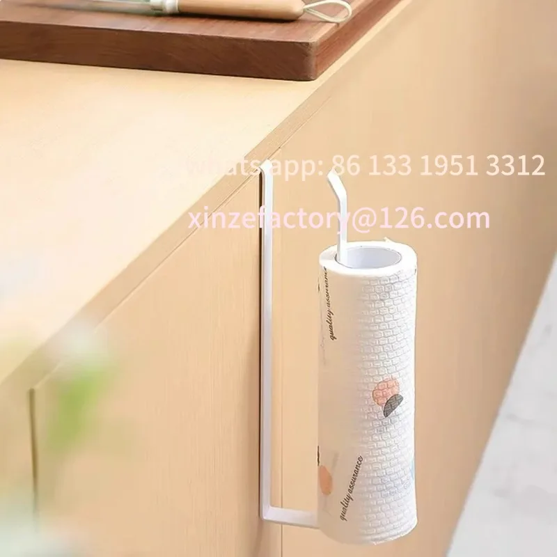 

Customizable 1-10pcs Kitchen Ironwork Tissue Rack, Rags, Cling Film, Non-perforated Cabinet Roll Paper Universal Storage Rack Ho