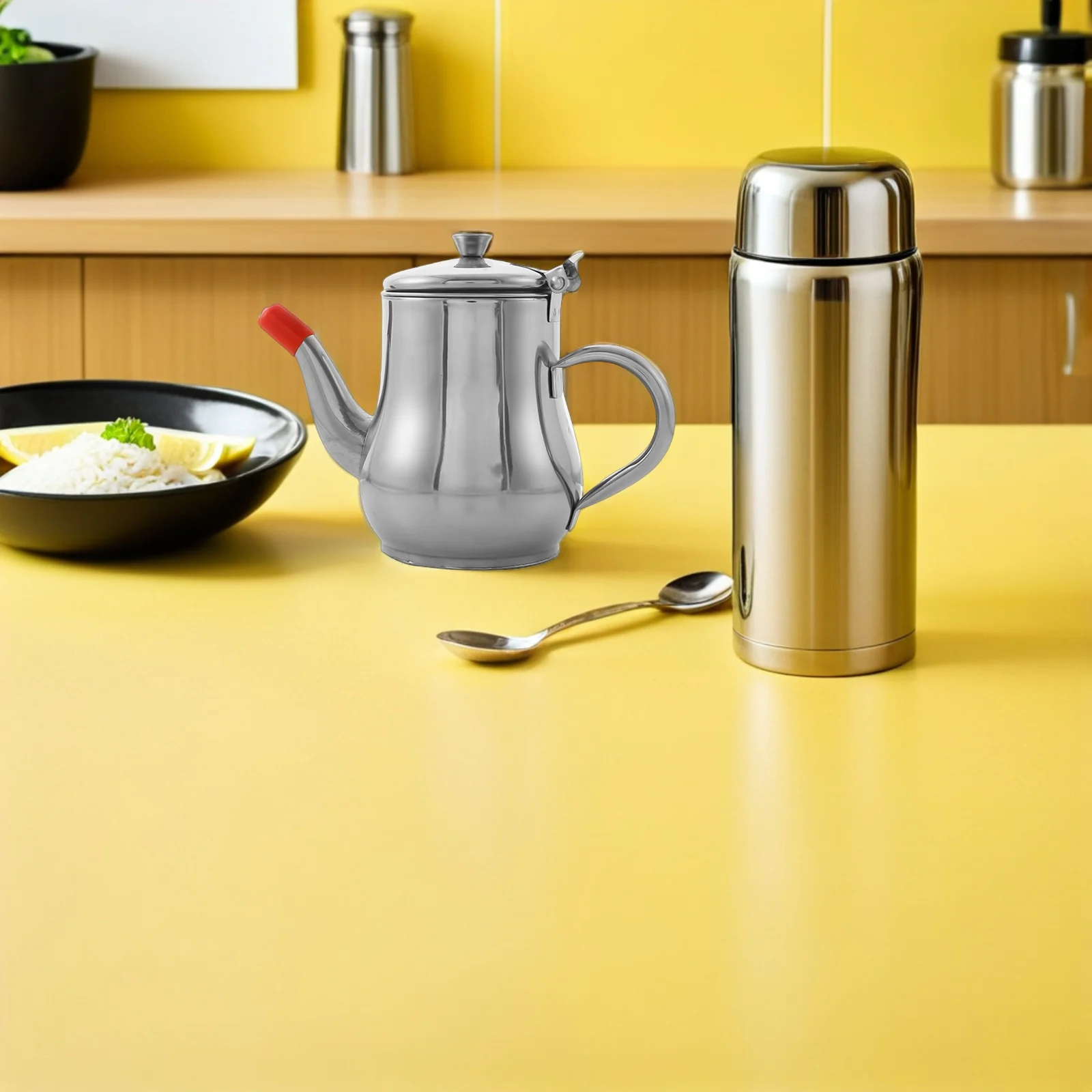 

Grease Container Stainless Steel Oil Storage Pot Kitchen Oil Holder for Filtration and Convenient Use Grease Container