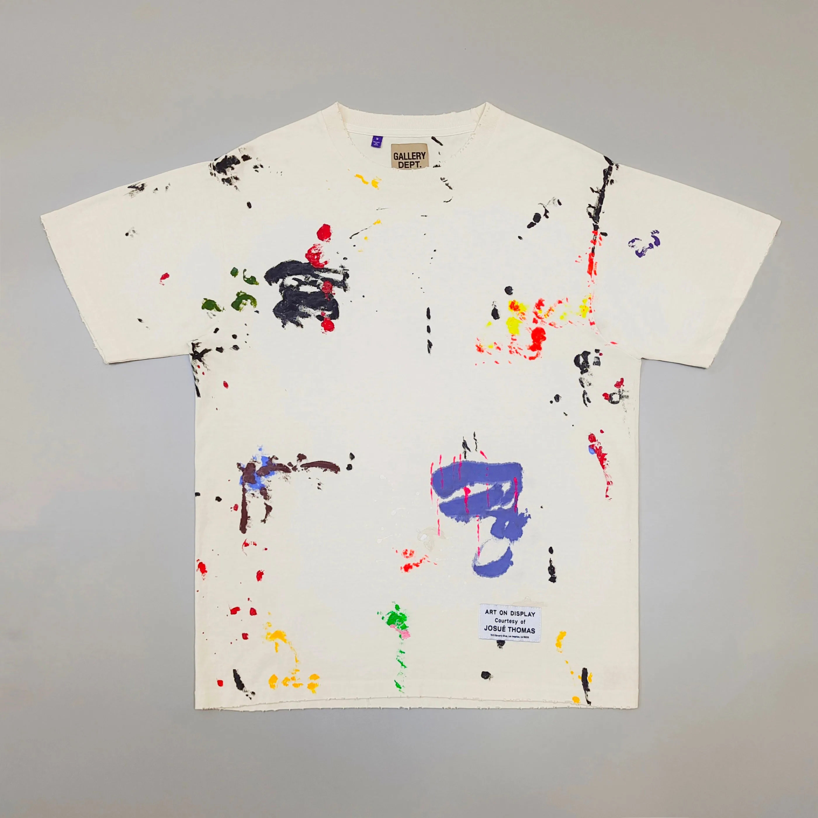 Gallery Dept Splash Ink Hand Painted Printed Short Sleeve T-Shirt Tee