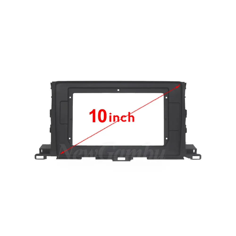 10 inch For Toyota Highlander 2014-2018 Frame No Cable Audio Adaptor Dash Trim Kits Facia Panel  Radio Player screen 2 Din