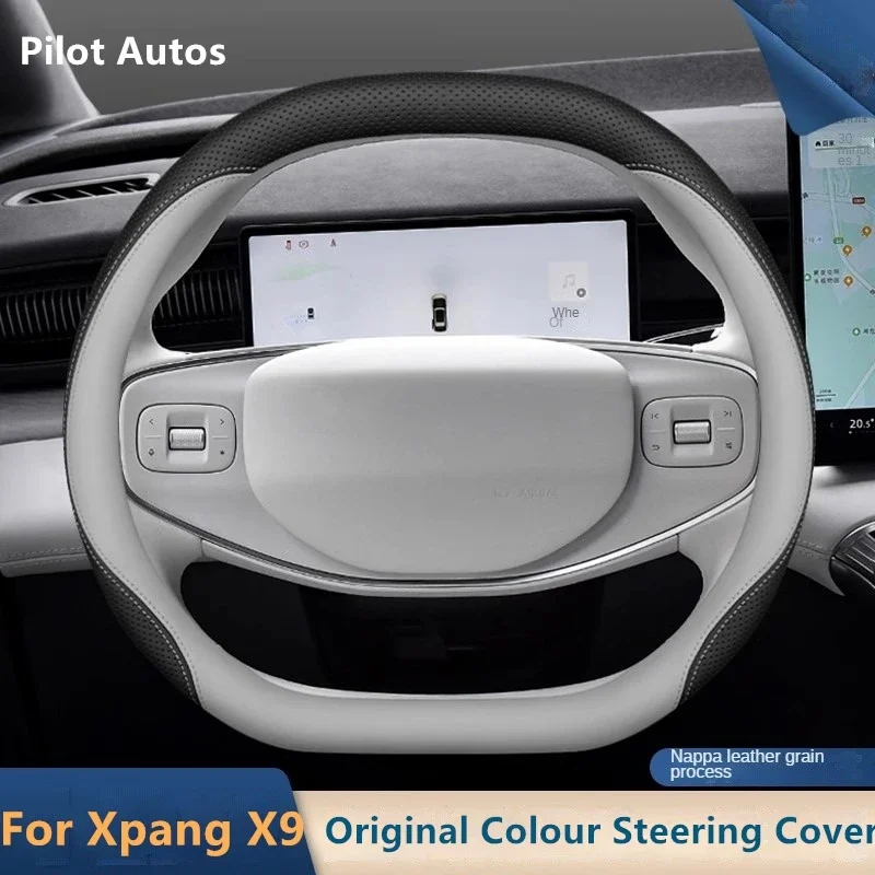 2024 Original Colour For Xpeng x9 Car Steering Wheel Cover Interior Leather Breathe Nappa