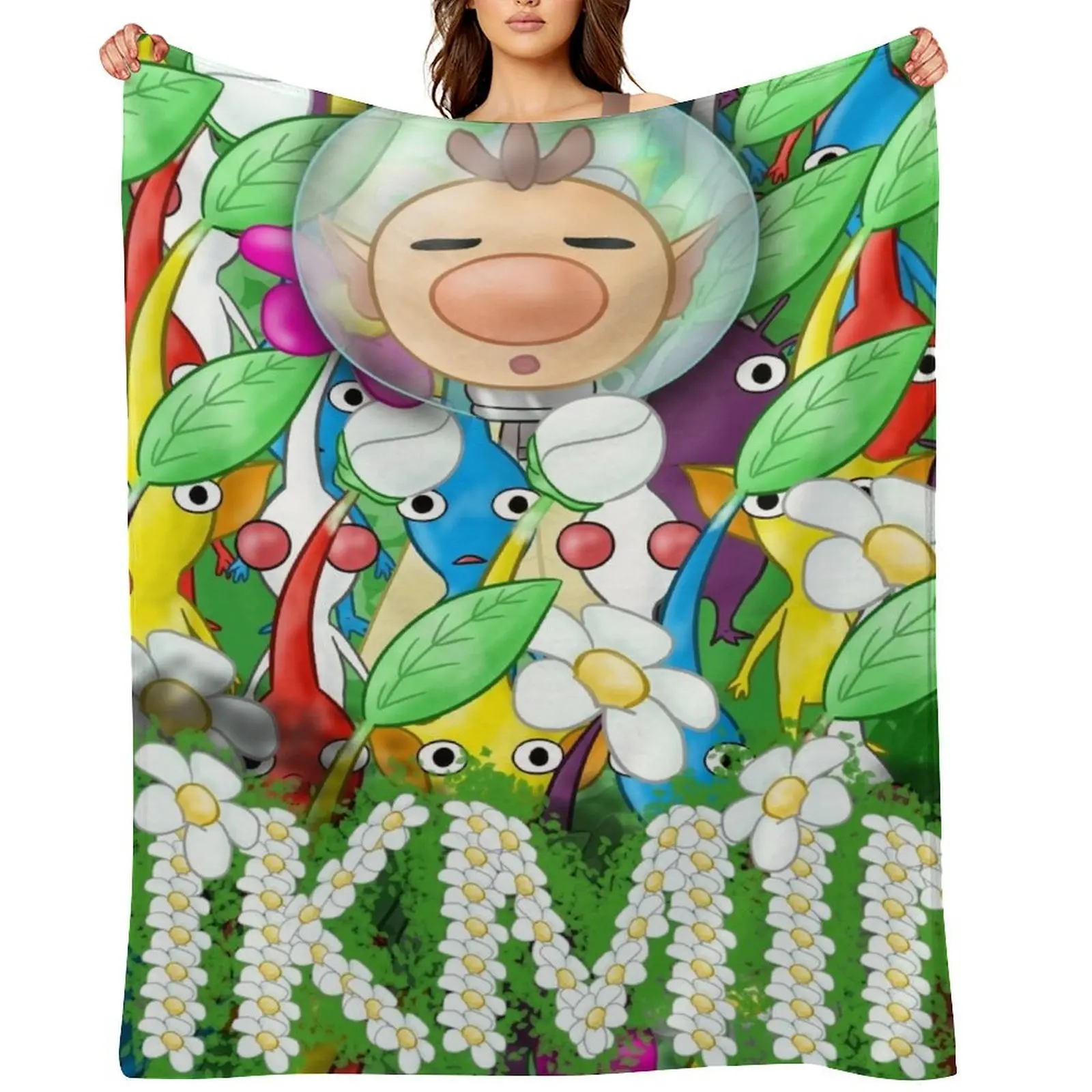 

PIKMIN - Crowded Olimar Throw Blanket For Sofa Thin Blankets For Baby Luxury St heavy to sleep Blankets