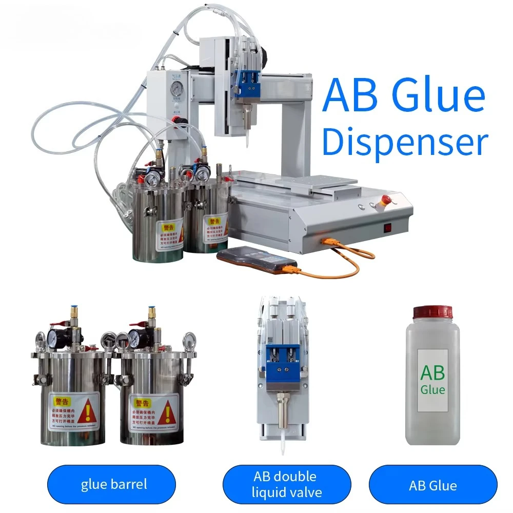 High-precision desktop automatic AB dispenser for PCB bonding tasks 3-axis dispenser robot