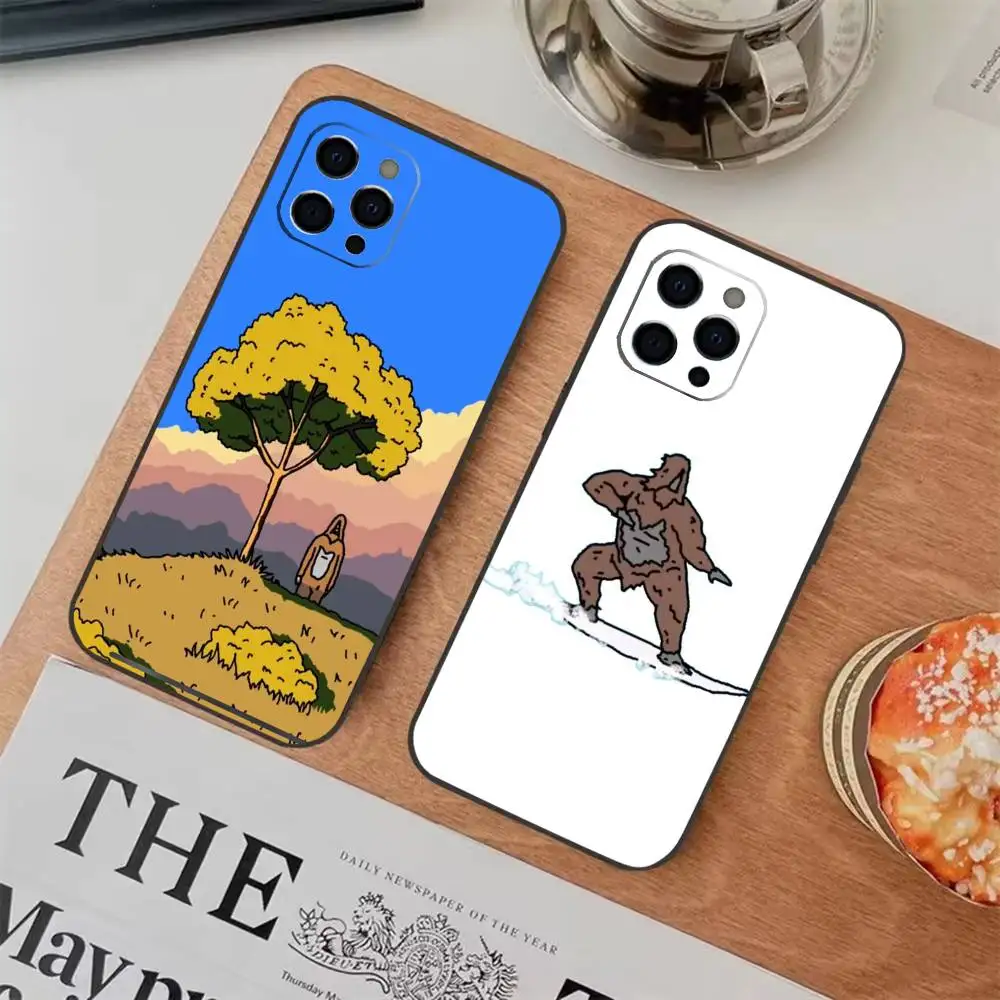 

The Sasquatch S-Sassy Phone Case For iPhone17,16,15,14,13,12,11 Plus,Pro Max Soft Black Cover