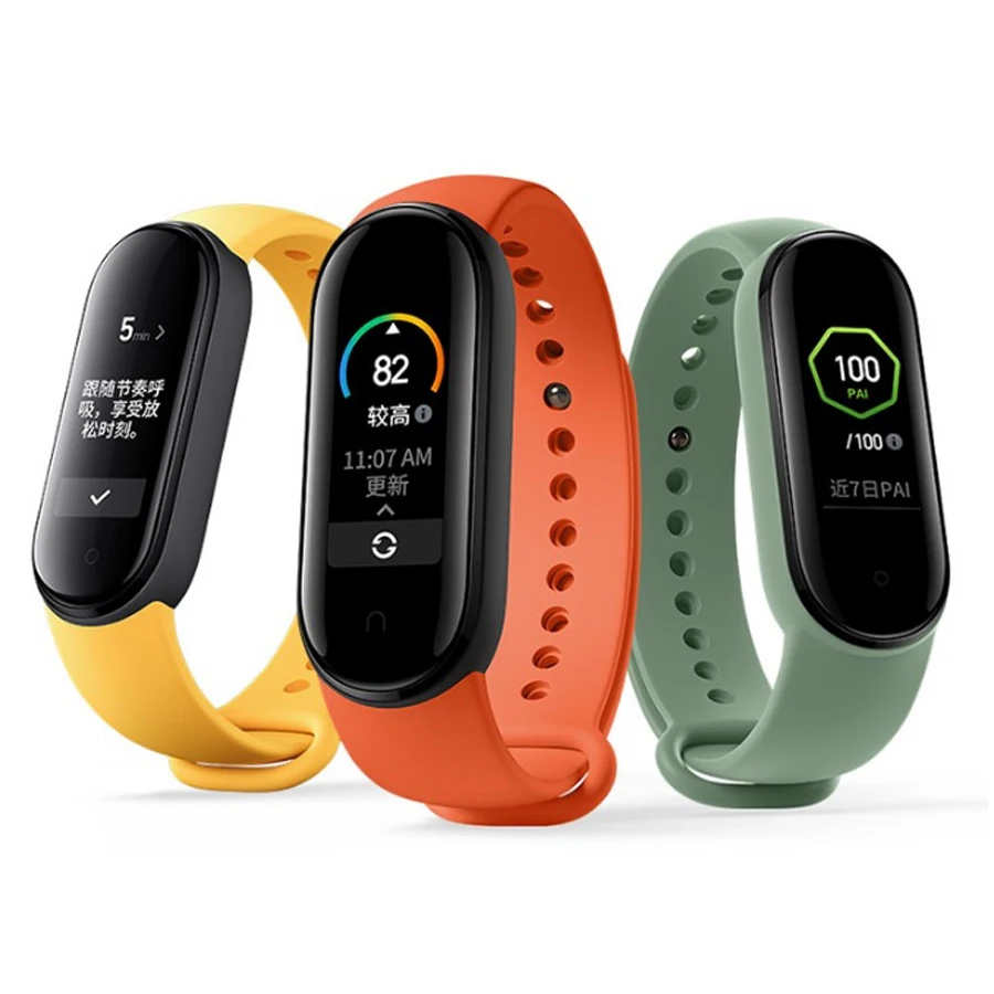 Silikonowa bransoletka dla Xiaomi MiBand 5 6 7 Pasek sportowy Kolorowa opaska na nadgarstek dla Xiaomi Mi Band 7 6 5 Akcesoria do inteligentnych opasek