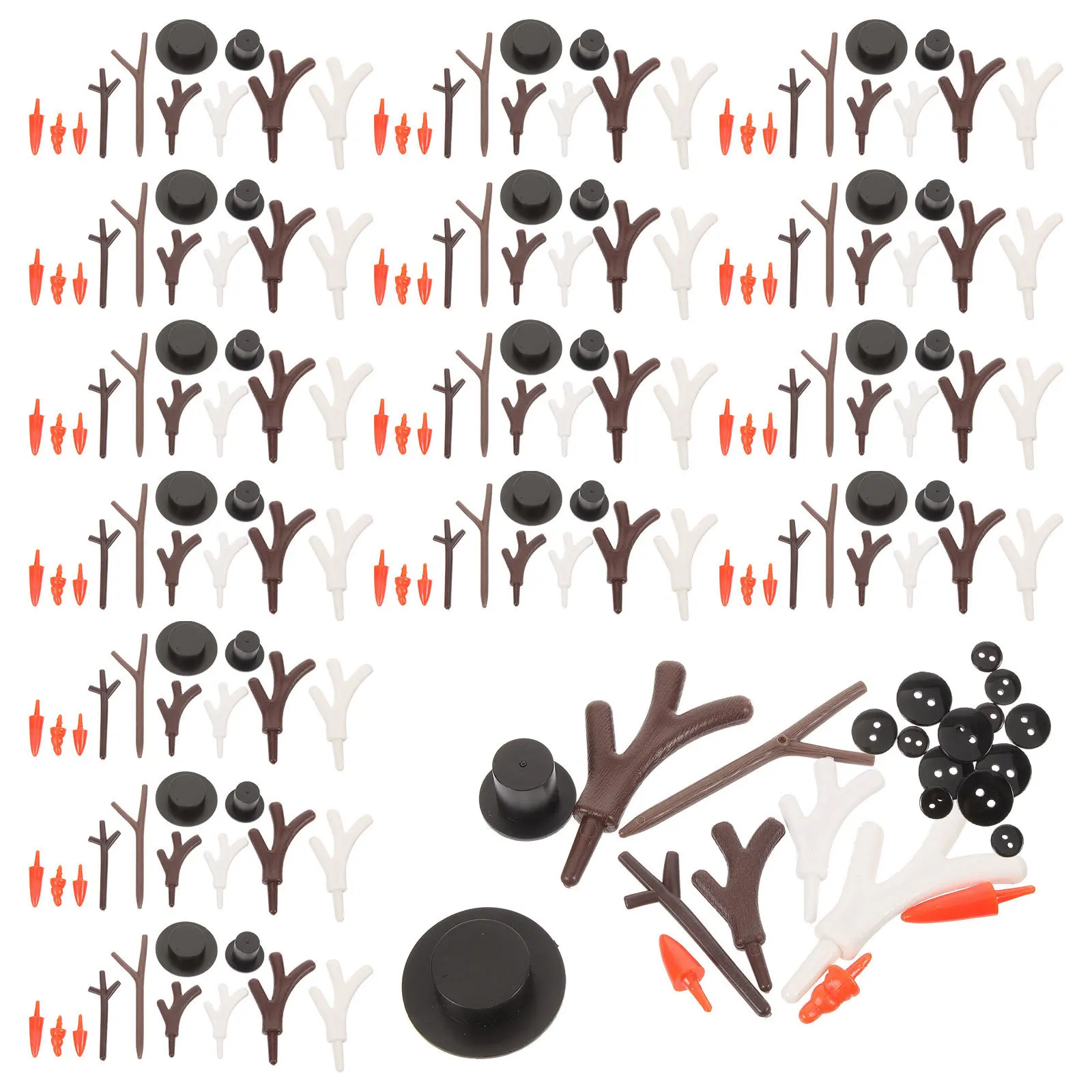 

1Set DIY Materials Kit Decorative Snowman for Xmas Party Christmas Craft Making Snowman Ornament Supplies Holiday Decor
