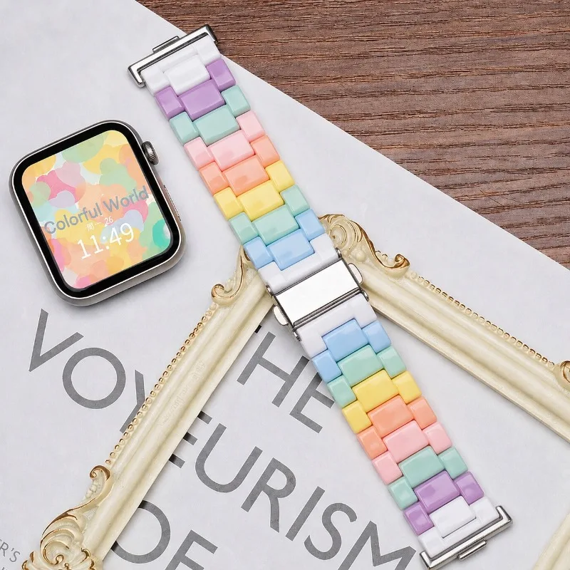 Fashion Rainbow Women Strap For Huawei Watch Fit 5/5 Pro/Fit4/4 Pro/Fit3 Bracelet Correa Smartwatch Replacement Wristband