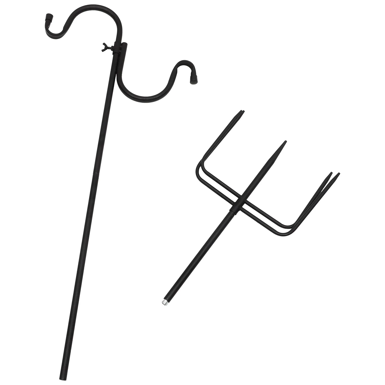Sturdy Metal Shepherd Hook Heavy Duty Ground Stake for Outdoor Garden Lanterns Bird Feeders Flowerpots Flagpoles Courtyard Lawn
