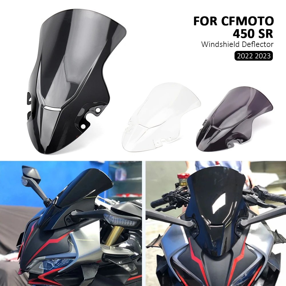 3 colors Motorcycle Windshield Screen Visor Windscreen Fairing Wind Deflector FOR CFMOTO CF MOTO CFmoto 450SR 450 SR 2022 2023