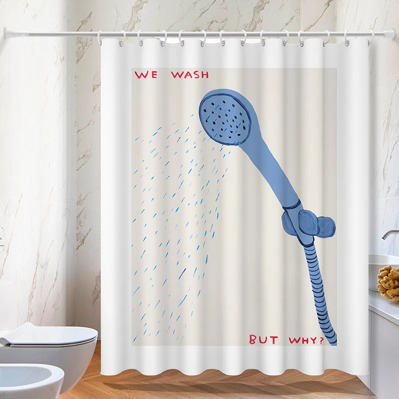 

VIKAMA Cream Style Shower Curtain Waterproof and Mildew-Resistant Bathroom Divider Curtain Bathroom Decoration
