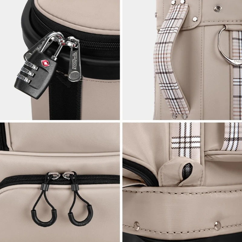 PGM Golf Bags Women Air Checked Waterproof Hard Shell Telescopic Four-wheel Aircraft Club Bag QB181